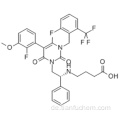 Butansäure, 4 - [[(1R) -2- [5- (2-Fluor-3-methoxyphenyl) -3 - [[2-Fluor-6- (trifluormethyl) phenyl] methyl] -3,6-dihydro- 4-Methyl-2,6-dioxo-1 (2H) -p CAS 834153-87-6